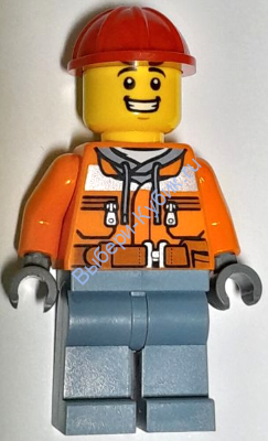 Минифигурка Лего Сити - Строитель - Мужчина  cty1691