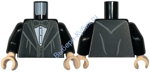 Деталь Лего Торс С Рисунком Цвет Черный