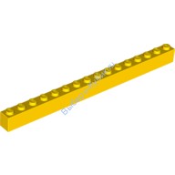 Деталь Лего Кубик 1 х 16 Цвет Желтый