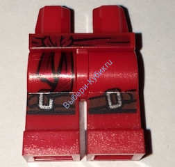 Деталь Лего Ноги С Рисунком Цвет Красный