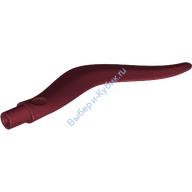 Деталь Лего Закругленная Одиночная С Пином / Пламя Цвет Темно-Красный