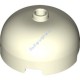Деталь Лего Кубик Круглый 3 x 3 x 1 1/3 Верх Купола - Пустотелый Штырек Цвет Светящийся в Темноте Белый