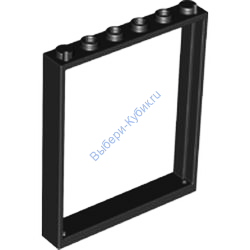 Деталь Лего Окно 1 х 6 х 6 Плоское Цвет Черный