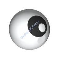 Деталь Лего Техник Деталь Лего Поворотный Шар с Рисунком ГЛАЗ Цвет Белый