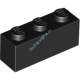Деталь Лего Кубик 1 х 3 Цвет Черный