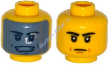 Голова Минифигурки LEGO Двусторонняя Цвет Желтый (3626pb1250)