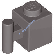 Деталь Лего Кубик Модифицированный 1 х 1 С Ручкой Цвет Темно-Серый (устаревш) 