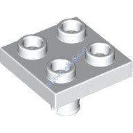 Деталь Лего Пластина 2 х 2 С Пином Снизу Цвет Белый