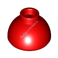Деталь Лего Кубик Круглый 1 1/2 x 1 1/2 x 2/3 Купол Цвет Красный