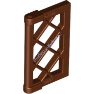Деталь Лего Окно 1 х 2 х 3 Решетчатое С Утолщением На Шарнирах Цвет Коричневый