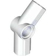 Деталь Лего Техник Коннектор Угловой #4 - 135 Градусов Цвет Белый