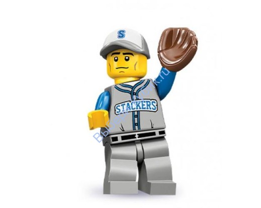 Минифигурка Лего коллекционные (без упаковки, пожелтевшая кепка) Игрок В Бейсбол
