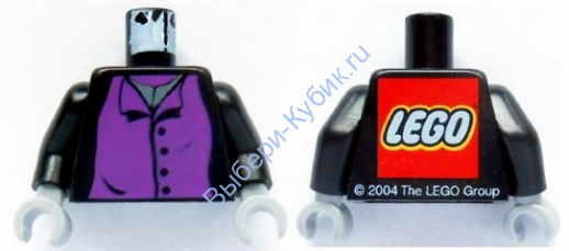 Деталь Лего Торс С Рисунком Цвет Черный