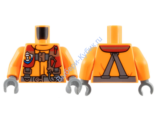 Деталь Лего Торс С Рисунком Цвет Оранжевый
