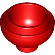 Кубик Круглый 2 х 2 Низ Купола, Цвет: Красный