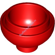 Деталь Лего Кубик Круглый 2 х 2 Низ Купола Цвет Красный