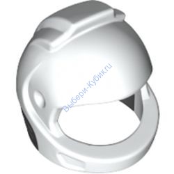 Деталь Лего Шлем Космонавта С Черным Вырезом На Шее Цвет Белый