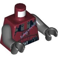 Деталь Лего Торс С Рисунком Цвет Темно-Красный