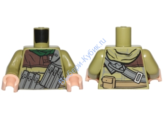 Деталь Лего Торс С Рисунком Цвет Оливково Зеленый
