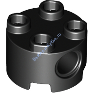 Деталь Лего Кубик Круглый 2 х 2 С Пин Отверстиями Цвет Черный