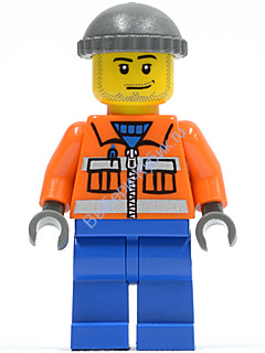 Минифигурка Лего Сити - Рабочий-Строитель