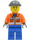 Минифигурка Лего Сити - Рабочий-Строитель