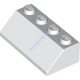 Деталь Лего Скос 45 2 х 4 Цвет Белый