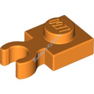 Деталь Лего Пластина 1 х 1 С Вертикальной Клипсой Цвет Оранжевый