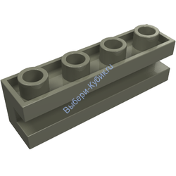 Деталь Лего Кубик Модифицированный 1 х 4 С Углублением Цвет Темно-Серый(устаревший)