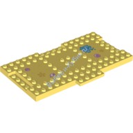 Деталь Лего Кубик С Рисунком Модифицированный 8 х 16 С 1 х 4 С Выемкой И С 1 х 4 Пластиной С Рисунком Цвет Ярко-Светло-Желтый