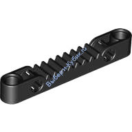 Деталь Лего Техник Зубчатая Рейка 1 х 7 C Отверстиями Под Ось И Пин Цвет Черный