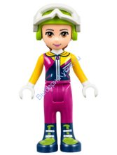 Friends Olivia, Magenta Trousers, Ski Jacket, Helmet, Goggles (41324)