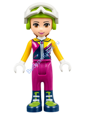 Friends Olivia, Magenta Trousers, Ski Jacket, Helmet, Goggles (41324)