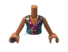 Деталь Лего Торс Мини Долл Френдс С Рисунком Цвет Карамельный
