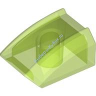 Деталь Лего Скос Закругленный 2 х 2 Без Штырьков Цвет Прозрачно-Ярко-Зеленый