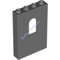 Деталь Лего Панель 1 х 4 х 5 С Окном Цвет Темно-Серый