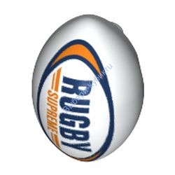 Деталь Лего Мяч Для Регби С Рисунком Цвет Белый