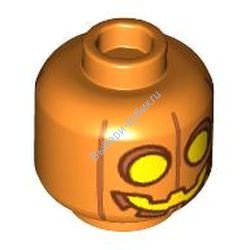 Деталь Лего Голова Минифигурки Джека-Фонаря Цвет Оранжевый