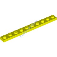 Деталь Лего Пластина 1 х 10 Цвет Неоново-Желтый