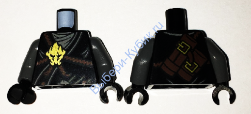 Деталь Лего Торс С Рисунком Цвет Черный