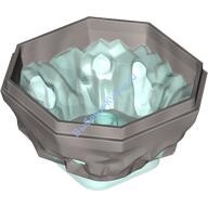 Деталь Лего Камень / Кристалл 4 х 4 Нижняя Часть Цвет Перламутрово-Светло-Серый