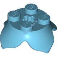 Деталь Лего Кубик Круглый 2 х 2 С 4 Лепестками И Отверстием Под Ось Цвет Умеренно-Лазурный