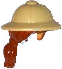 Деталь Лего Шапка С Волосами Цвет Песочный