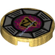 Деталь Лего Плитка Круглая 2 х 2 Аэроджитсу Земля Цвет Перламутрово-Золотой