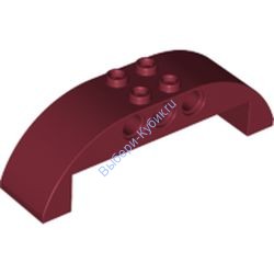 Деталь Лего Скос Закругленный 2 х 8 х 2 Двойной Цвет Темно-Красный