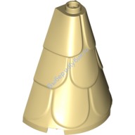 Деталь Лего Крыша Башни 2 х 4 х 6 Полуконус С Черепицей Цвет Песочный