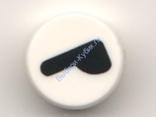 Деталь Лего Плитка Круглая 1 х 1 С Рисунком Цвет Белый