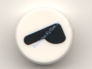 Деталь Лего Плитка Круглая 1 х 1 С Рисунком Цвет Белый