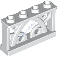 Деталь Лего Забор Декоративный 1 Х 4 Х 2 С 4 Штырьками Цвет Белый