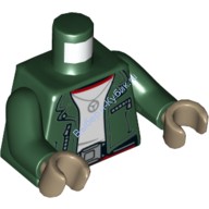 Деталь Лего Торс С Рисунком Цвет Темно-Зеленый